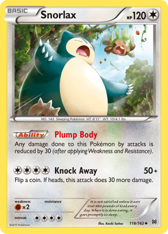Snorlax card for BREAKthrough